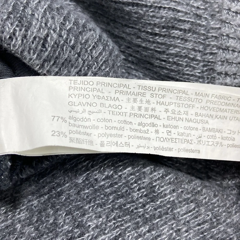 Women’s ZARA loose fit Pull over stretchy gray ribbed cropped sweater size small - Picture 8 of 12